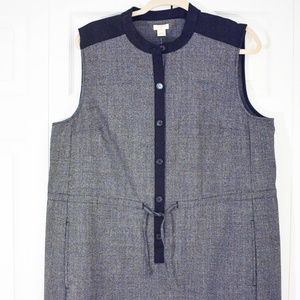 Gray and Black J. Crew Drawstring Dress - Size XL